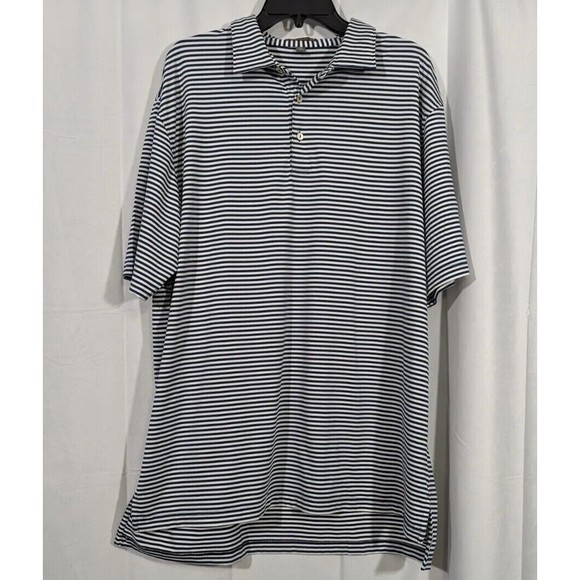 Peter Millar Summer Comfort Golf Polo Men’s XLarge Helmets To HardHats - Picture 1 of 6